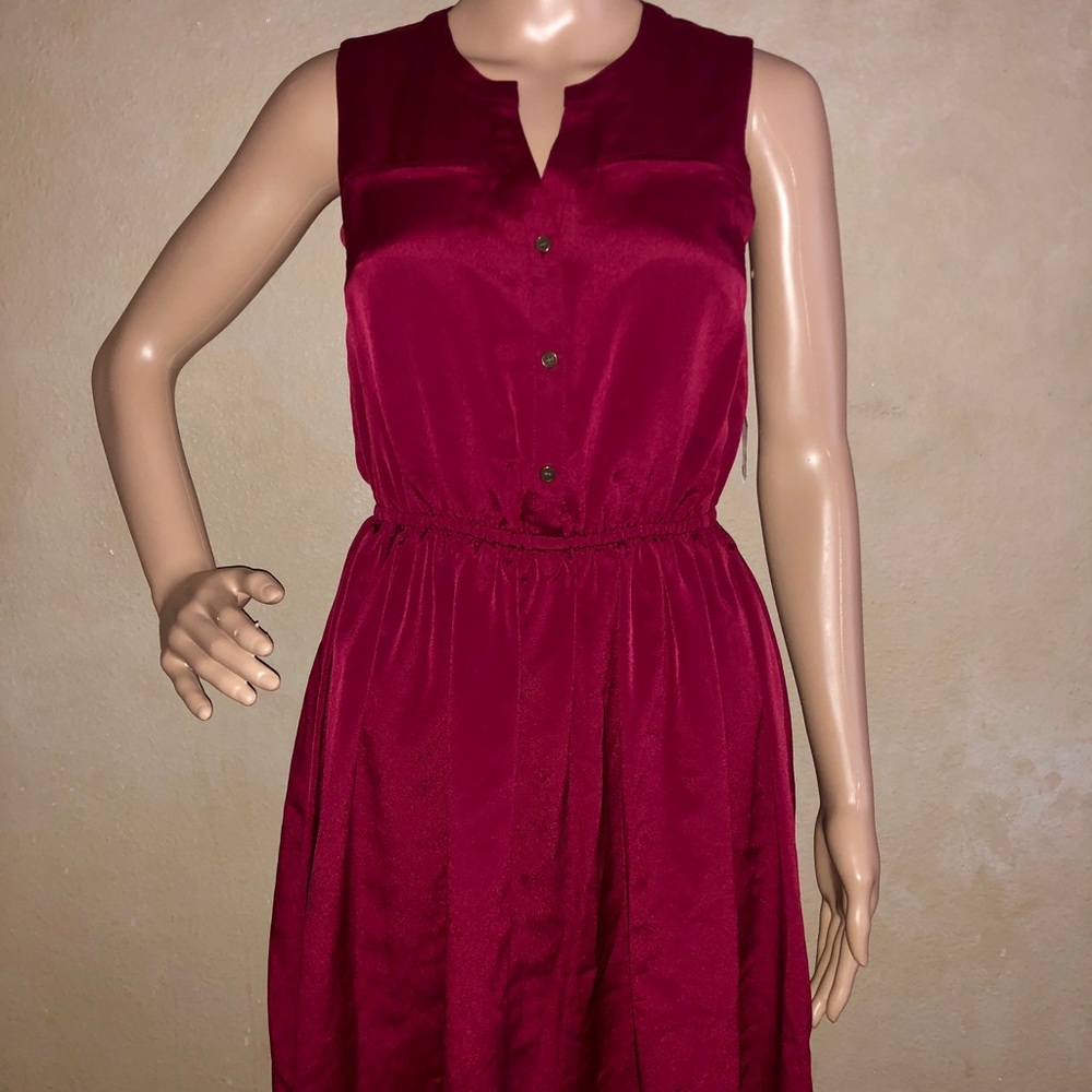 Maison Jules Sleeveless Cinched-Waist Dress